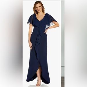 Gown Navy Blue Adrianna Papell
